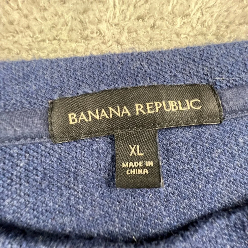 Banana Republic Sweater Mens‎ XL Blue Crewneck Cotton Blend Casual Basic Elegant